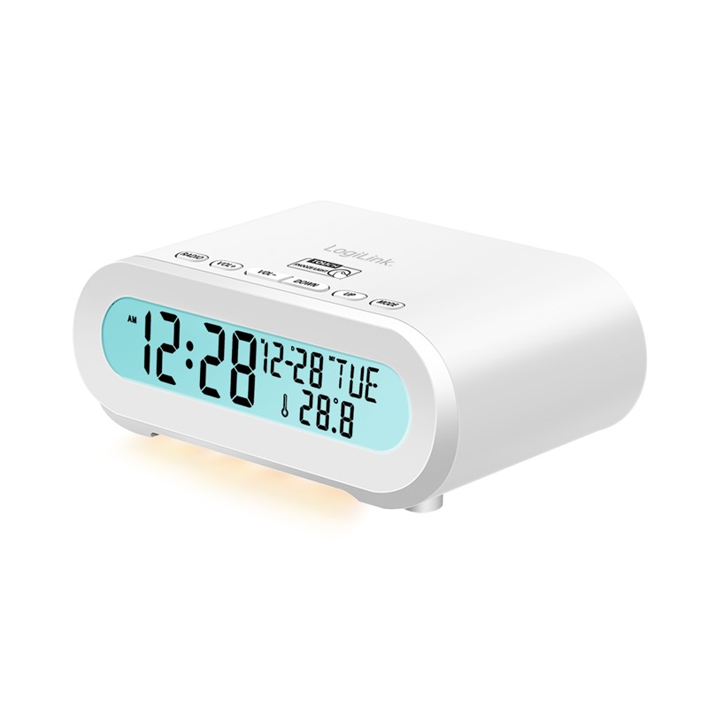 SC0121W  Radio despertador, temperatura, humedad, temporizador de apagado, color BLANCO