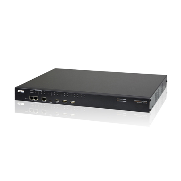 SN0132CO  32-Port Serial Console Server with Cisco Support, auto-sensing DTE/DCE, USB Storage Support and Power/LAN Redundancy