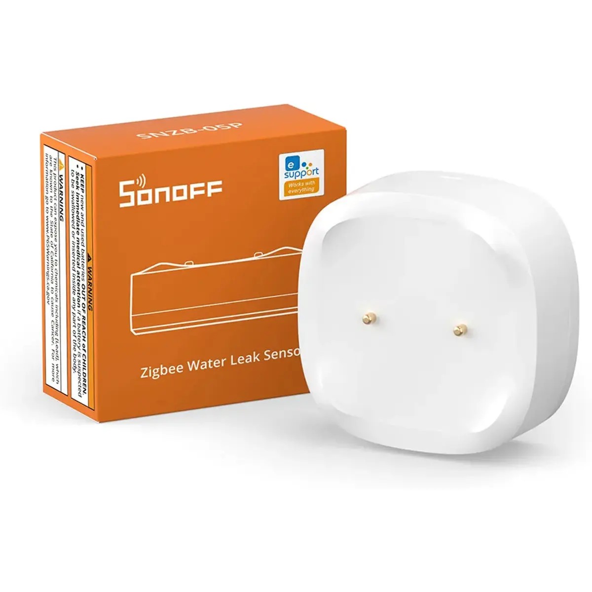 SNZB-05P  SONOFF SNZB-05P Detector de Agua Zigbee, Sensor de Agua para Hogares Inteligentes, Detector de Agua