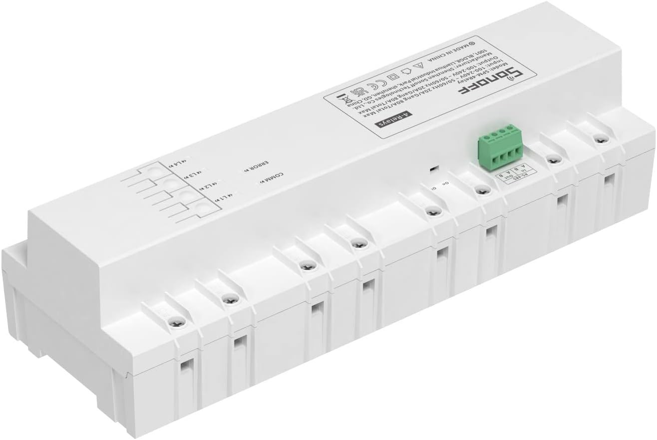 SPM4  ONOFF SPM-4Relays Smart Stackable Power Meter  Wifi, Metadatos de Protección Inteligente Contra Sobrecarga, Monitoreo de Electr