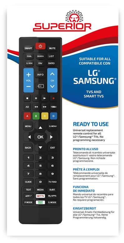 SUPTRB002  Mando para TV  LG-Samsung Smart Superior