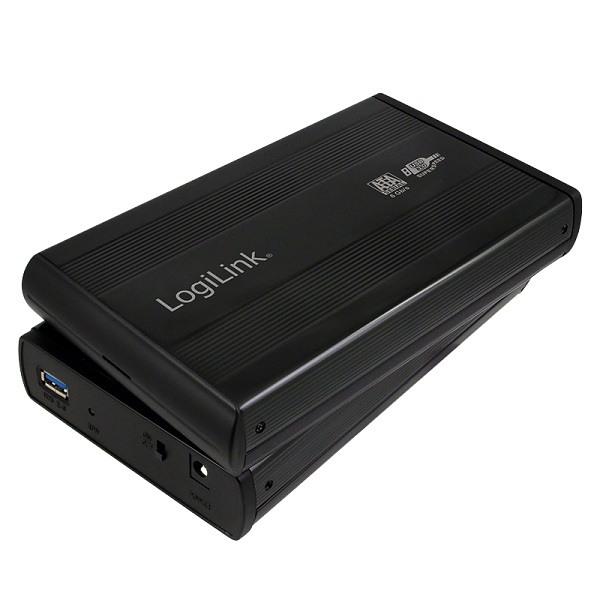 UA0107  Caja Externa USB 3.0 para Discos 3.5", SATA Negro Aluminio Logilink