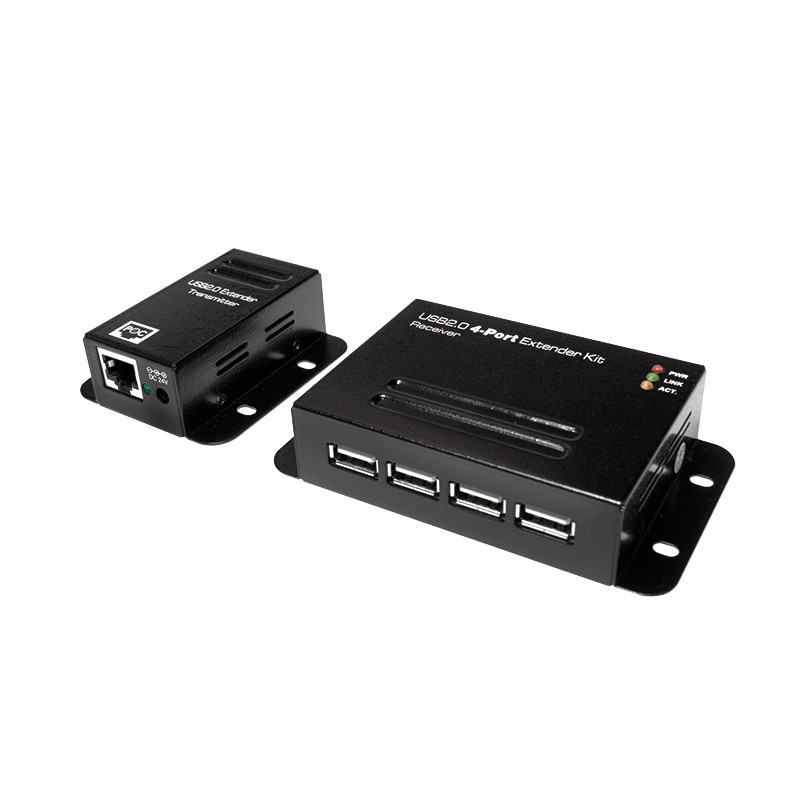 UA0252  4-Port USB 2.0 Cat 5 Extender (up to 50m) Logilink