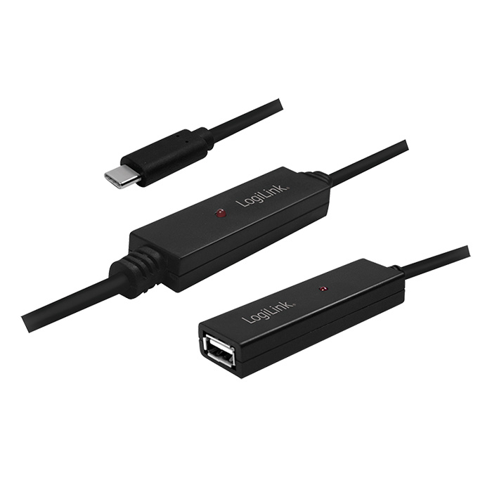 UA0325  Amplificador USB de  15m USB 2.0 Activo USB-C-Macho a USB-A-Hembra  ** Ultimas unidades ****