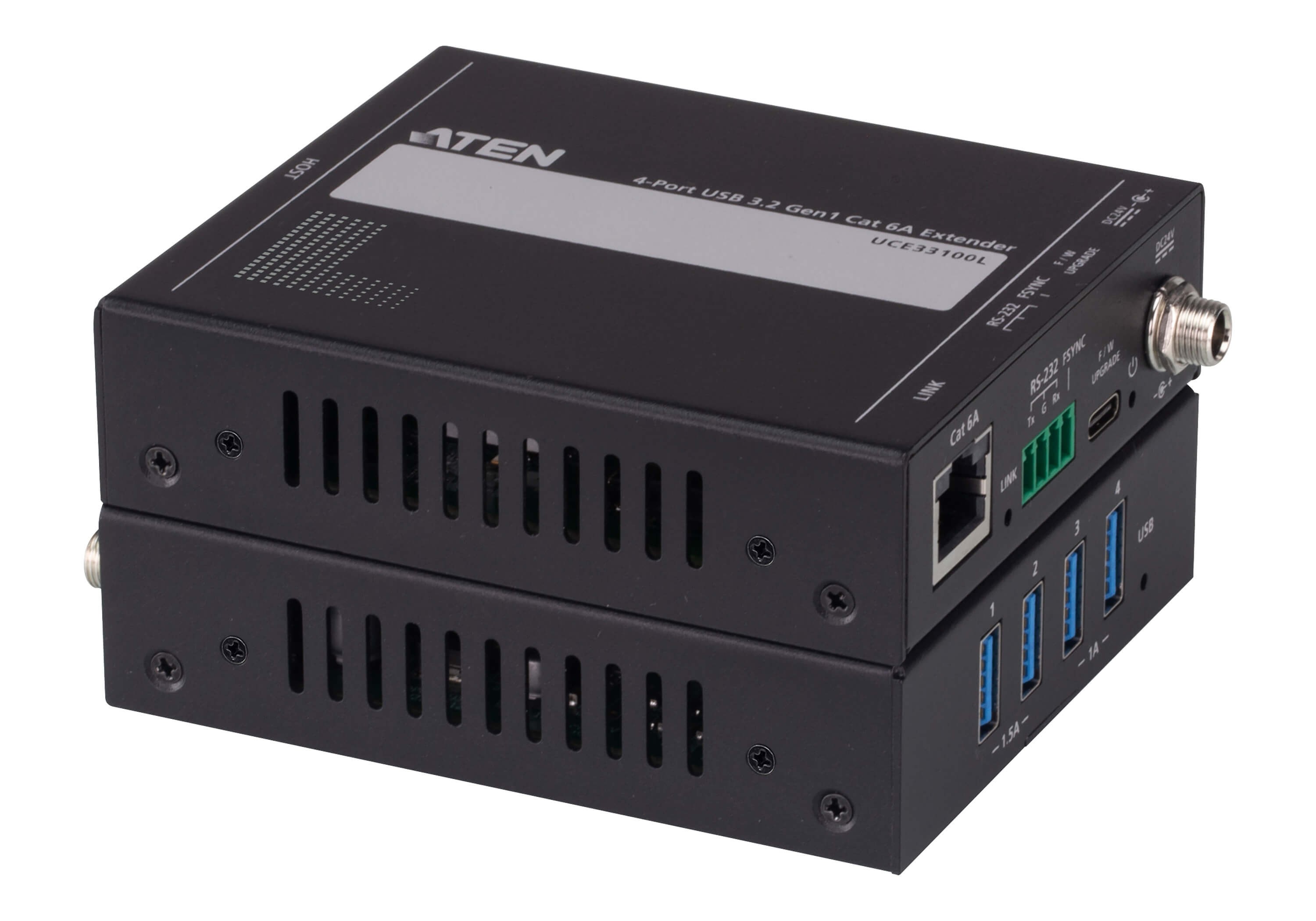 UCE33100  Extensor USB 3.2 Gen 1 Cat 6A de 4 puertos (hasta 100 m) ATEN-UCE33100