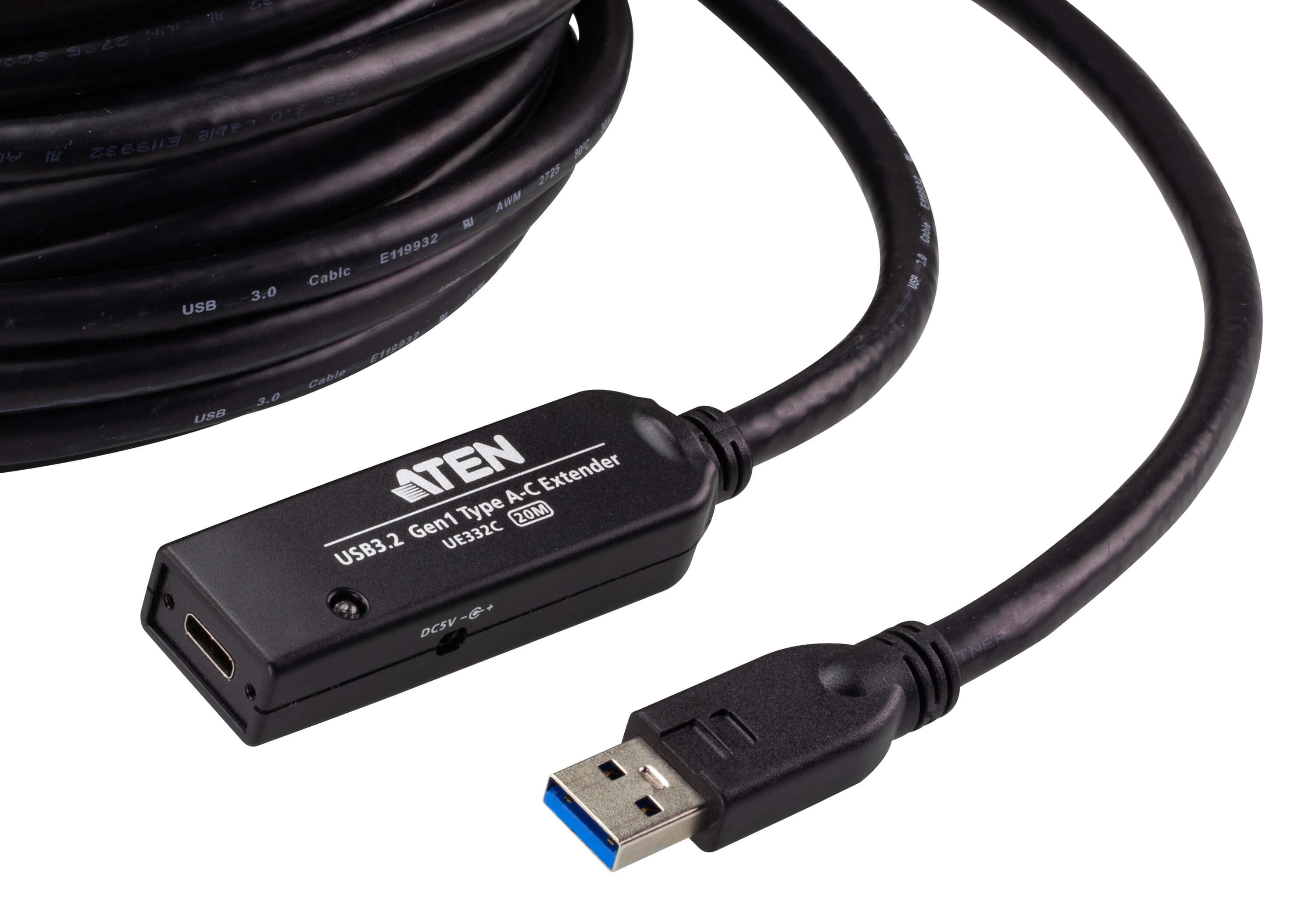 UE332C  Amplificador USB de  20m USB 3.2 Gen1 Activo USB-A Macho a USB-C Hembra 5 Gbps ATEN