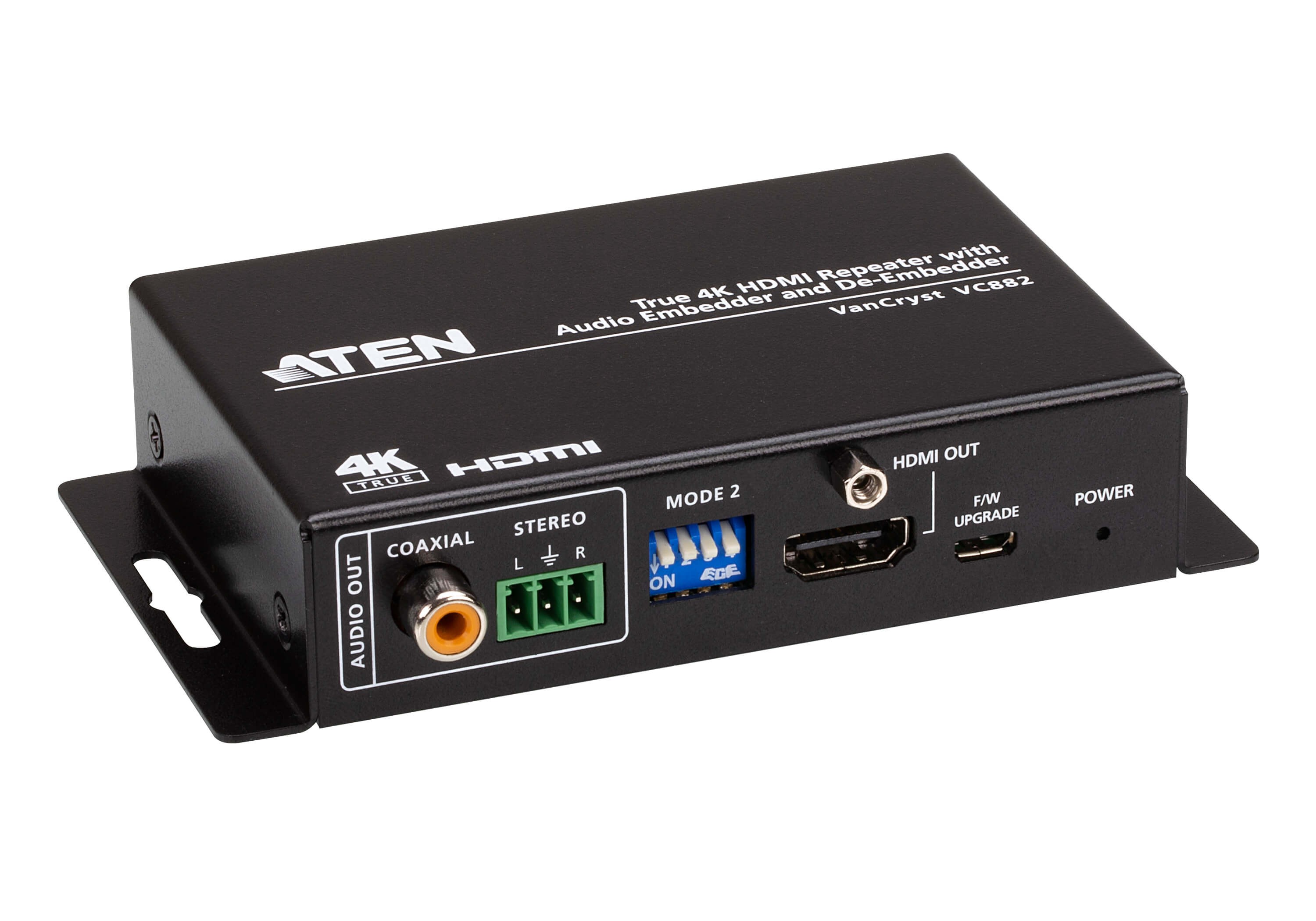 VC882-AT-G  Repetidor HDMI True 4K con incrustador y desincrustador de audio