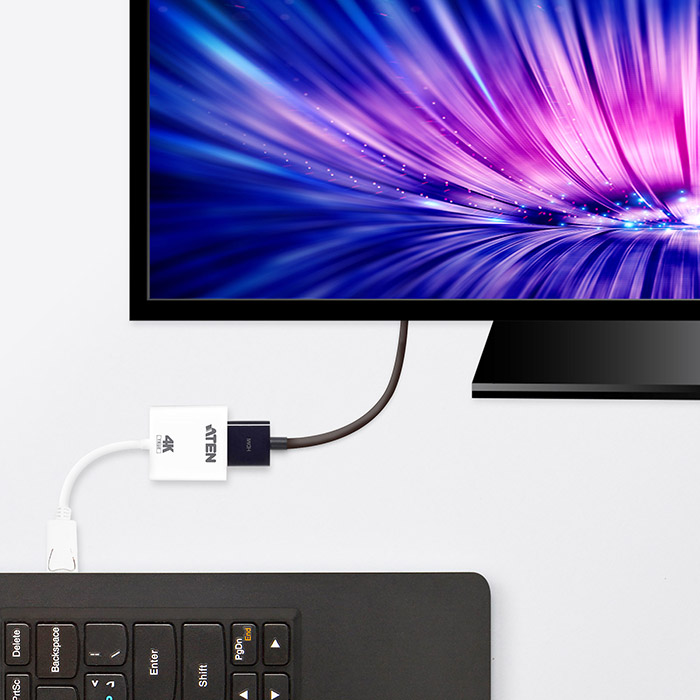 VC986B  Adaptador DisplayPort 1.2a Macho a HDMI 2.0 Hembra  ACTIVO True 4K ATEN-VC968B
