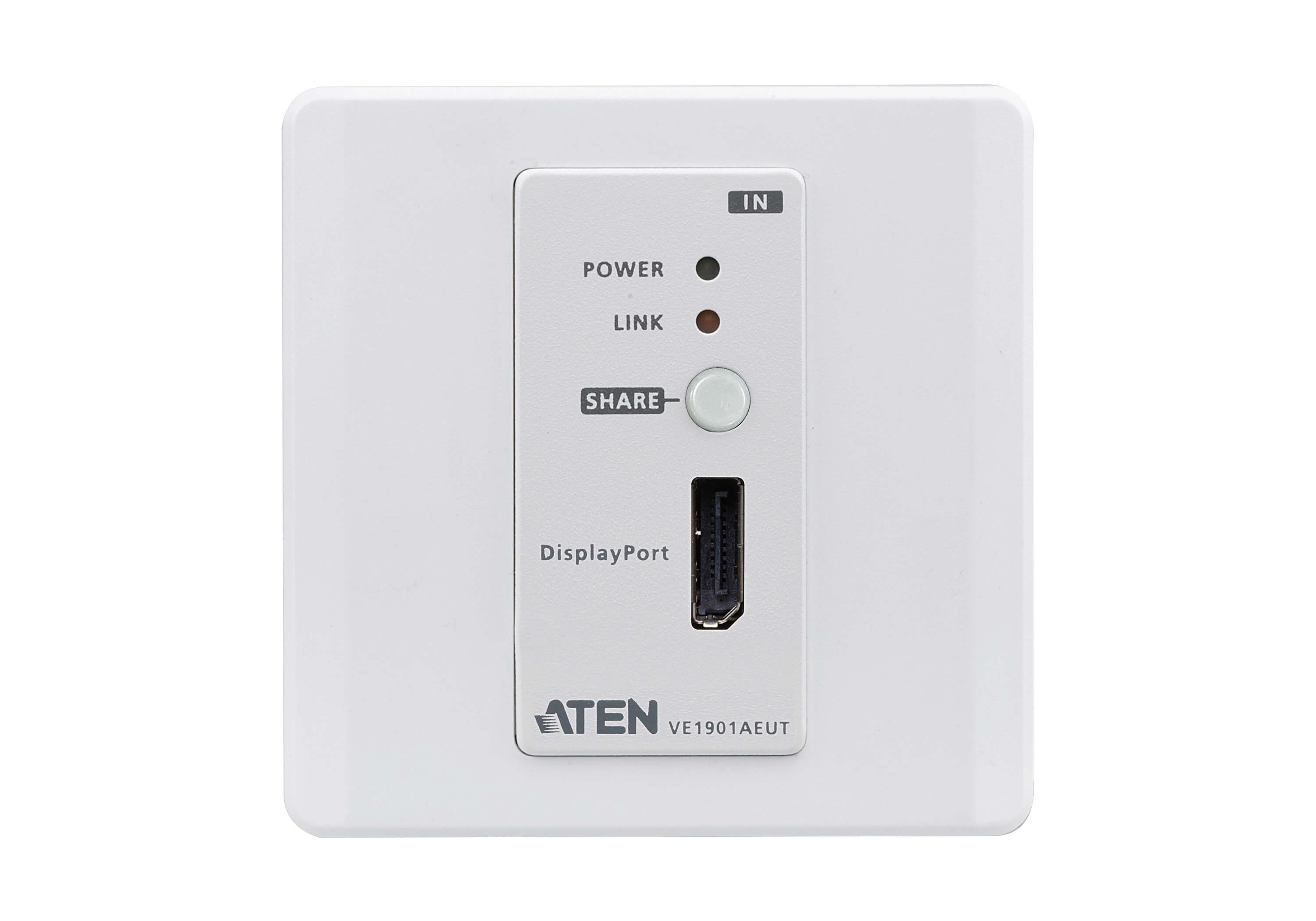 VE1901AEUT  Transmisor encastrable DisplayPort HDBaseT-Lite con embellecedor / PoH