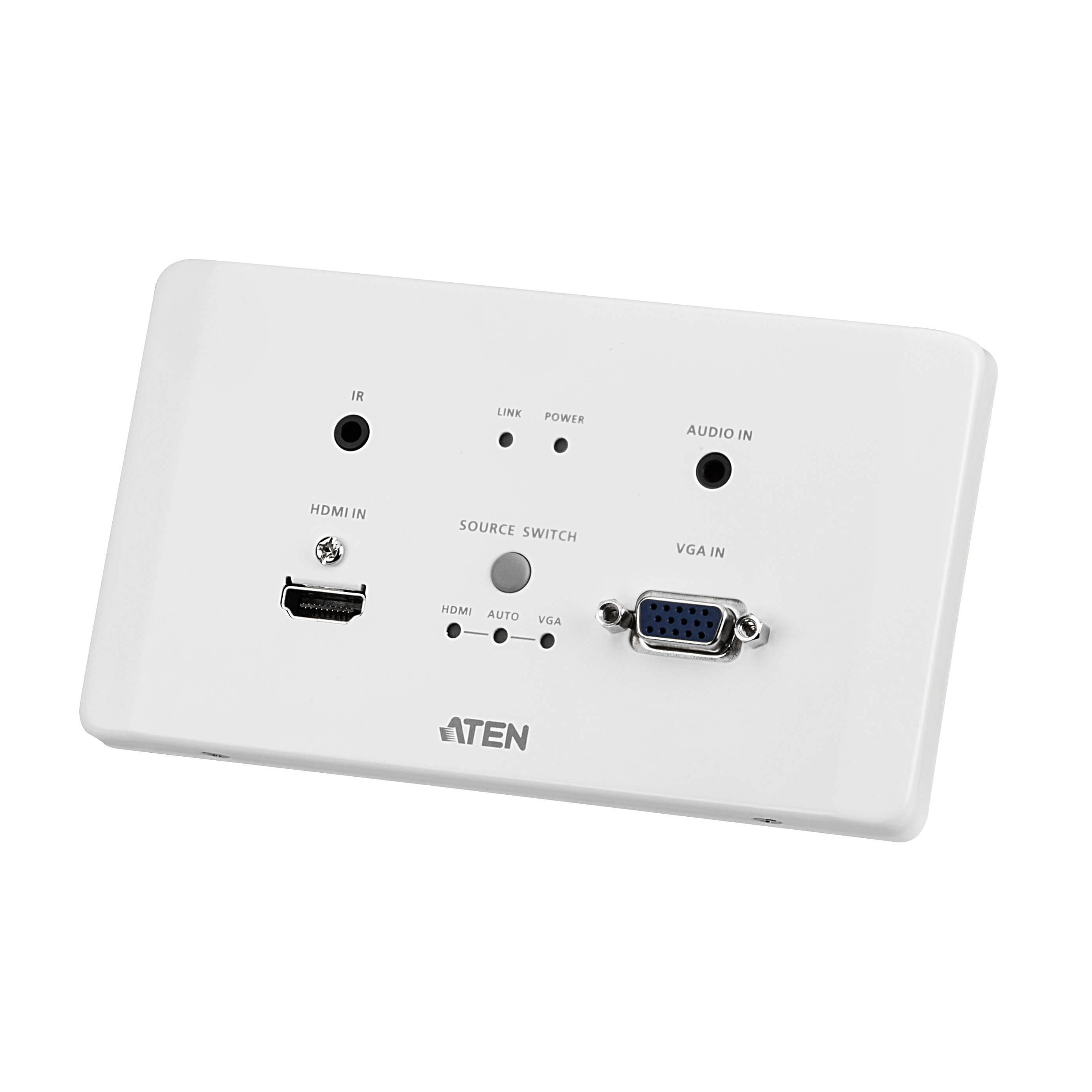 VE2812AEUT  Wall Plate (EU, 2 Gang) 4K HDMI & VGA HDBaseT Transmitter (4096 x 2160 up to 100m; Long reach mode 1920 x 1080 up to 150m) with