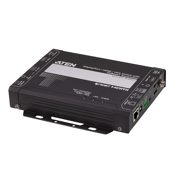 VE3912T  Switch DisplayPort / HDMI / VGA con transmisor HDBaseT (PoH PD)