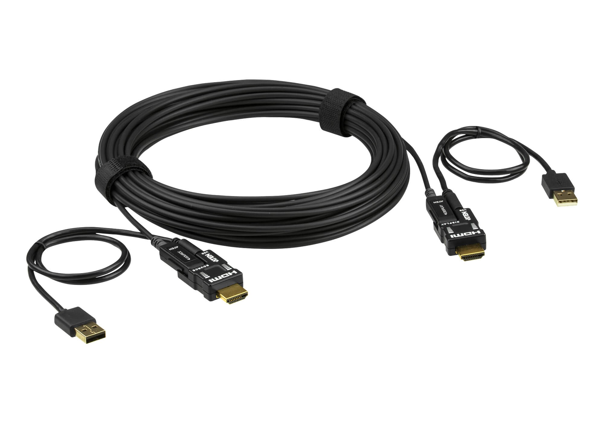 VE7834  Cable HDMI A-A 60 metros Optico activo 4K 60Hz  18Gbps ATEN Conector Desmontable