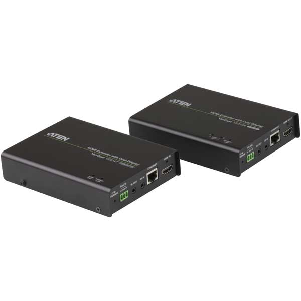 VE814  Kit Extender HDMI HDBaseT 100 metros con salida dual (4K a 100 m) (HDBaseT Clase A)  **Ultimas unidades****
