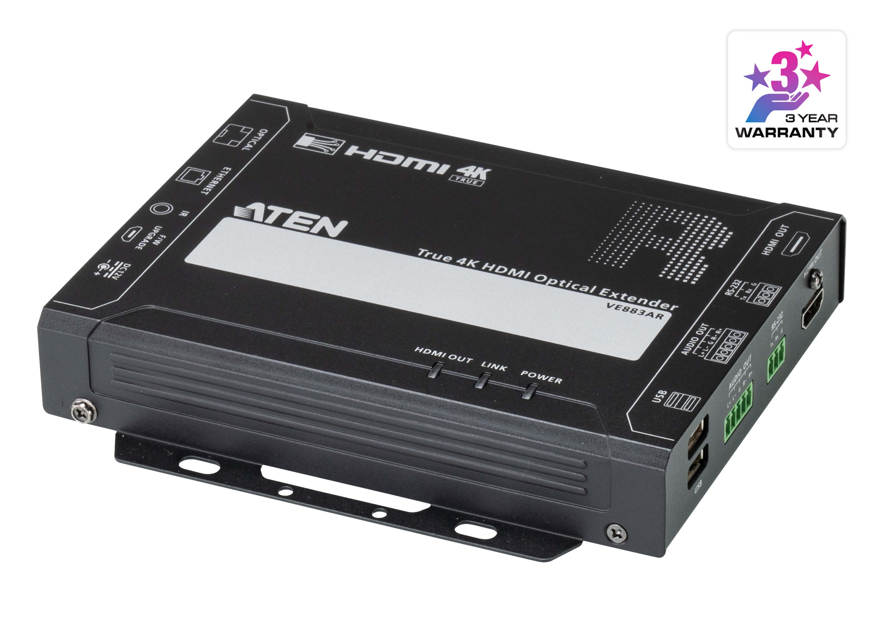 VE883ARK1  Receptor &oacute;ptico HDMI True 4K (4K@300m (K1, MM) VE883ARK1: 4Kx2K/60Hz 4:4:4 hasta 300m (MM, OM3, Negro)