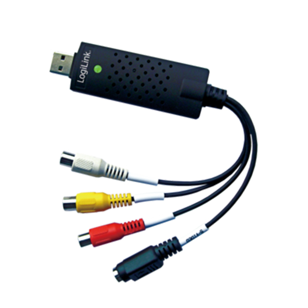 VG0030A  Capturador de audio y vídeo USB 2.0, USB A/M a 3xrca + miniDIN5/F S-video, negroWindows 11  LogiLink