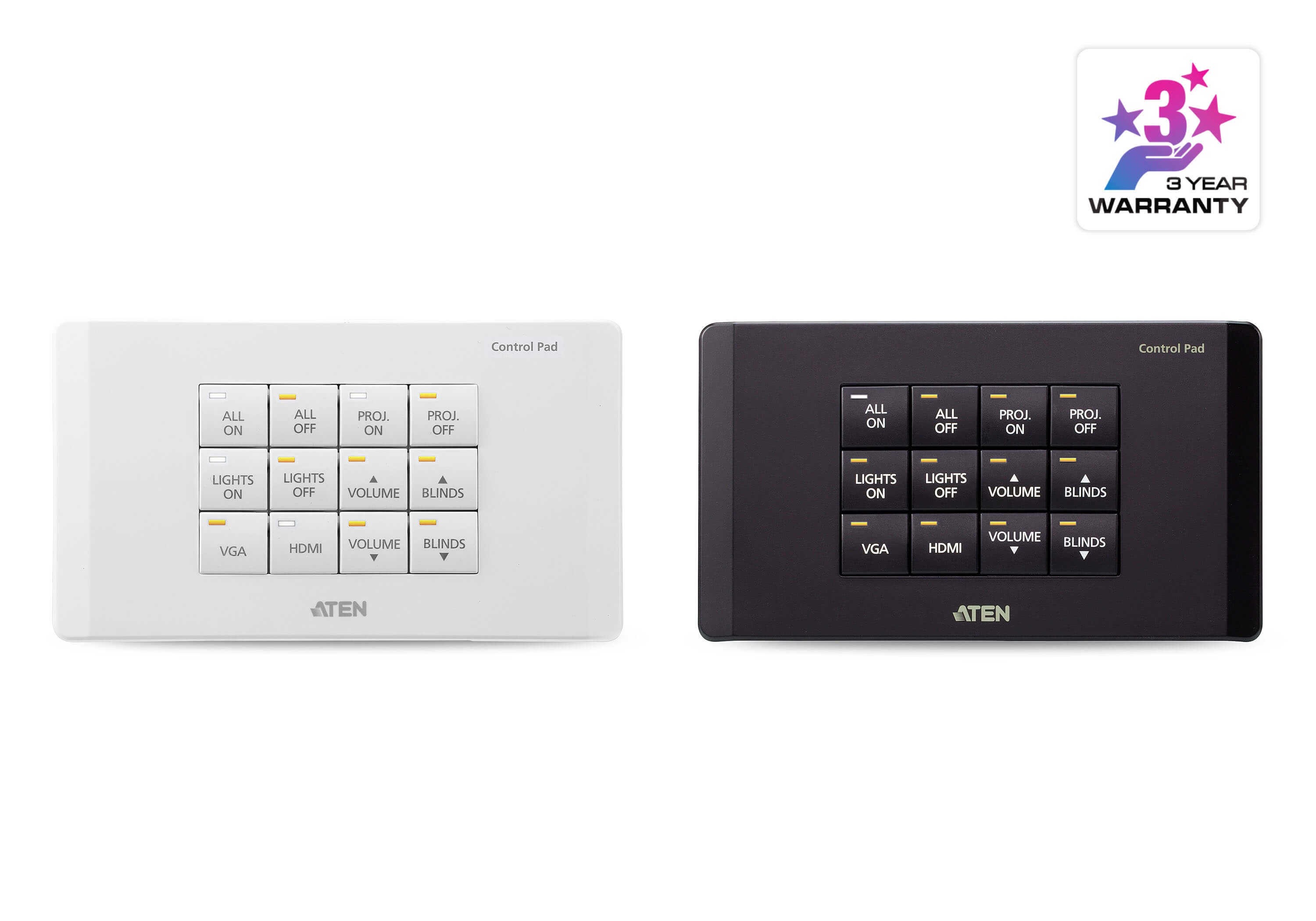 VK0200  Sistema de control ATEN - Botonera con procesador integrado (formato UE, 2 CANALES )