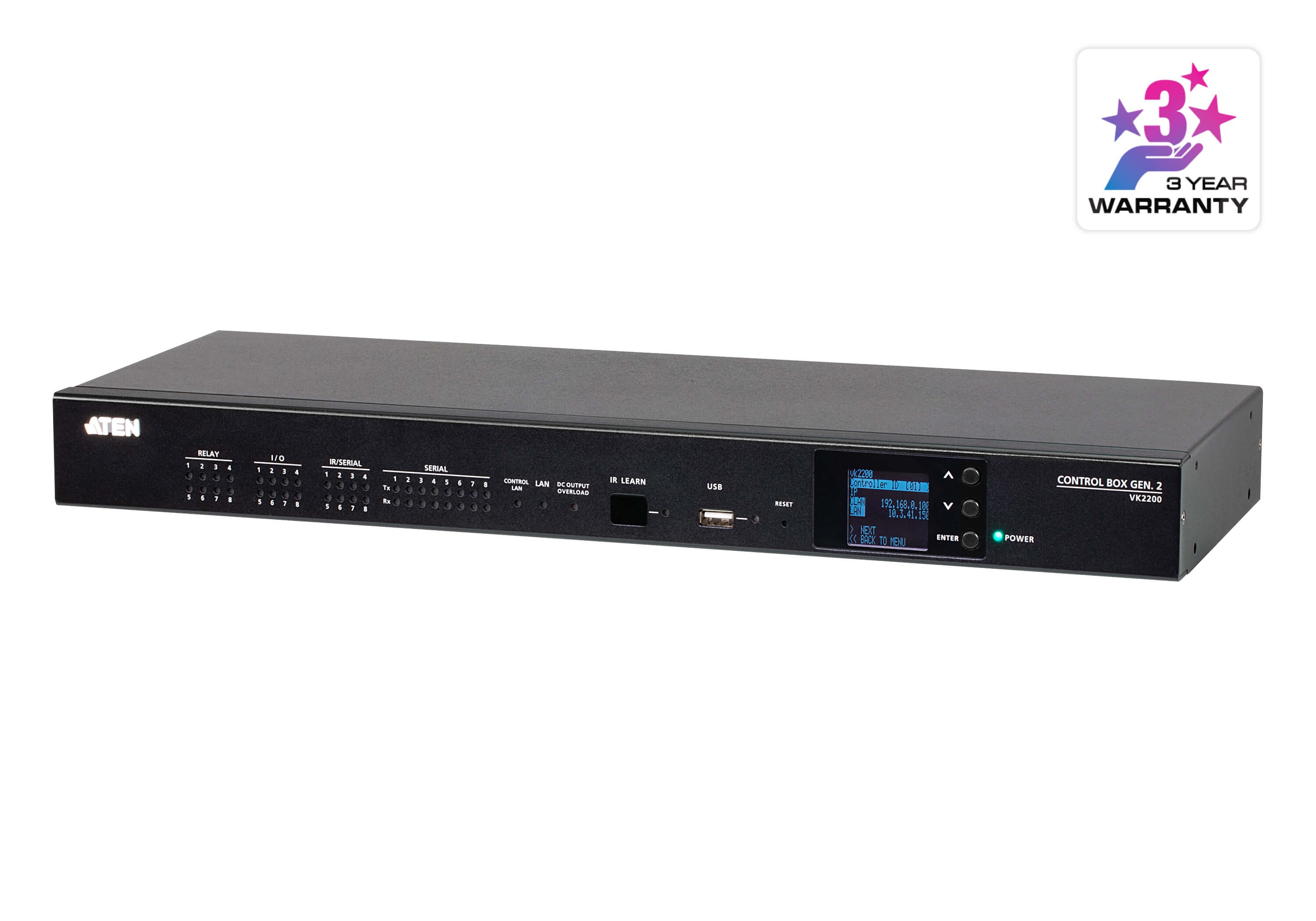 VK2200  Sistema de control ATEN: procesador de control de segunda generación con doble LAN