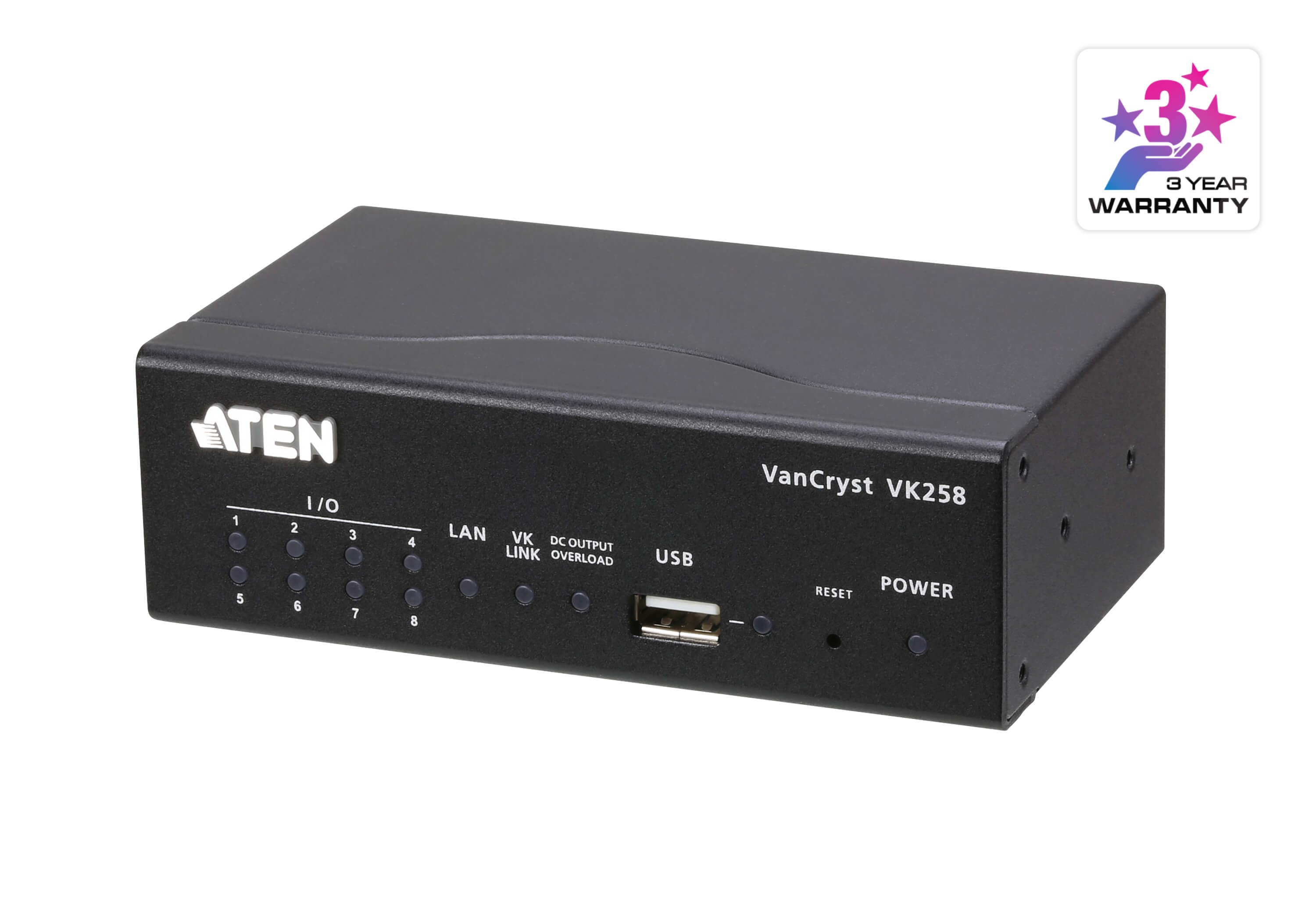 VK258  Caja de expansión de 8 puertos I/O with PoE