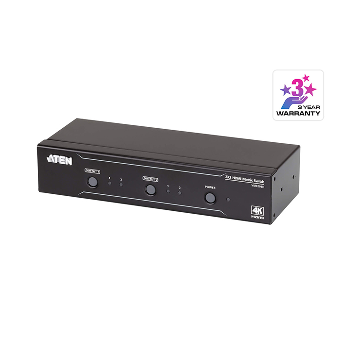 VM0202H  2 x 2 4K HDMI Matrix Switch with IR / RS-232 Control