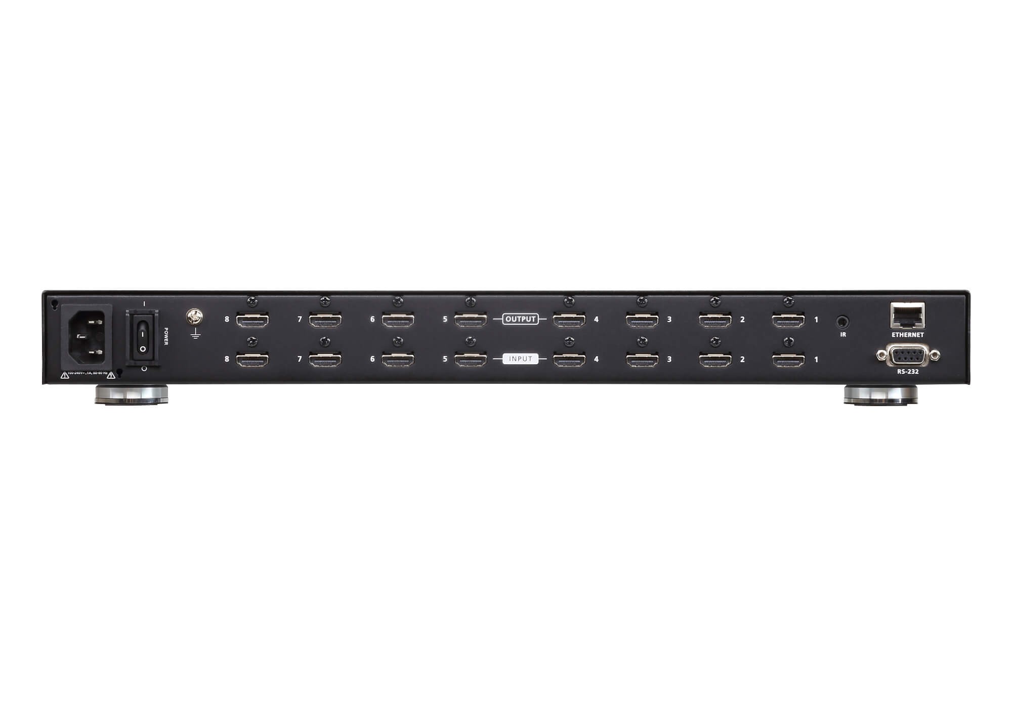VM0808HB  Matrix Switch HDMI  8x8 HDMI Matrix Switch, 4K/60Hz  4K real de hasta 4096 x 2160 a 60 Hz (4:4:4) ATEN
