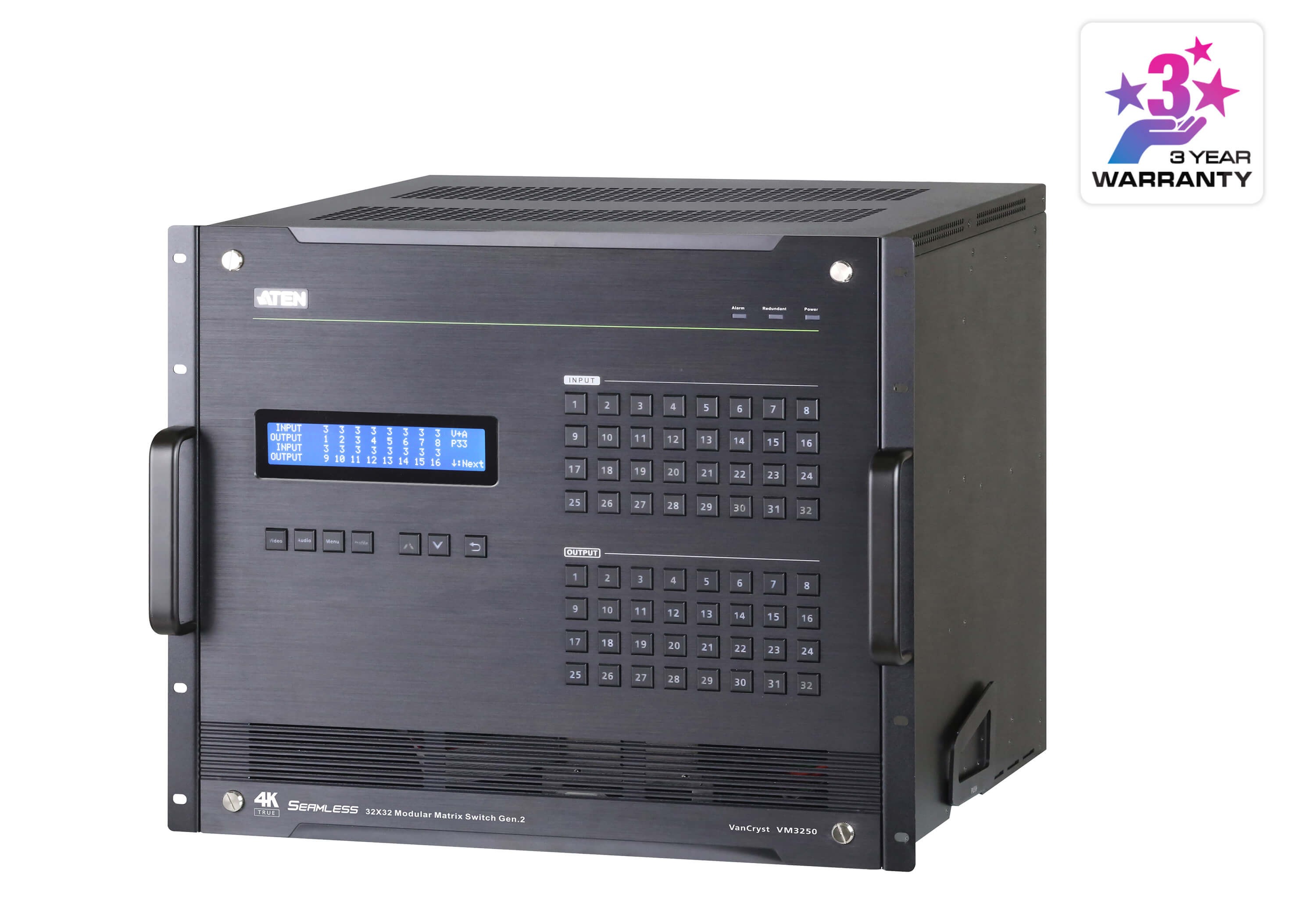 VM3250  Matriz modular de conmutación 32 x 32 de 2ª generación