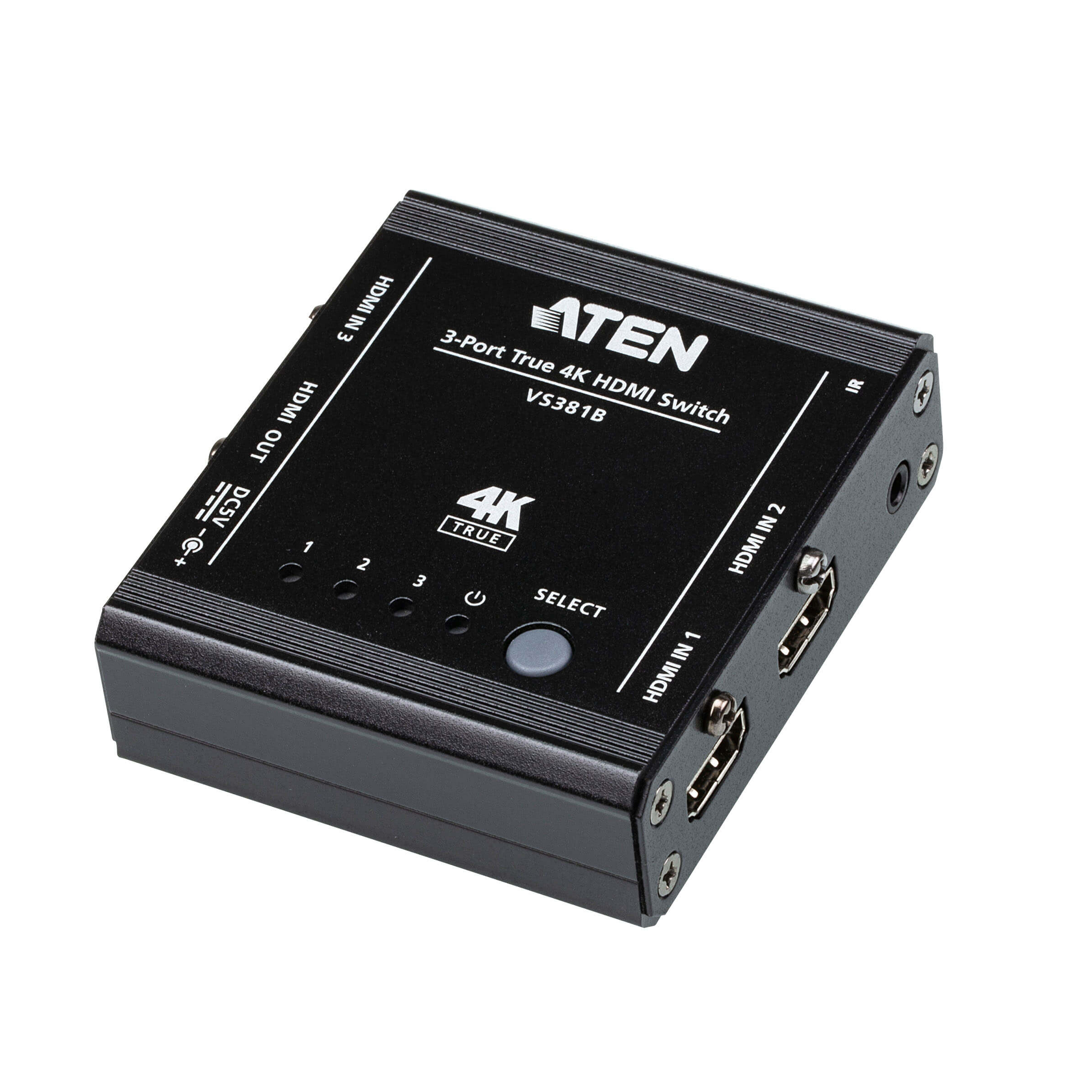 VS381B  Conmutador 3x1 HDMI 4K real de 3 puertos ATEN VS381B