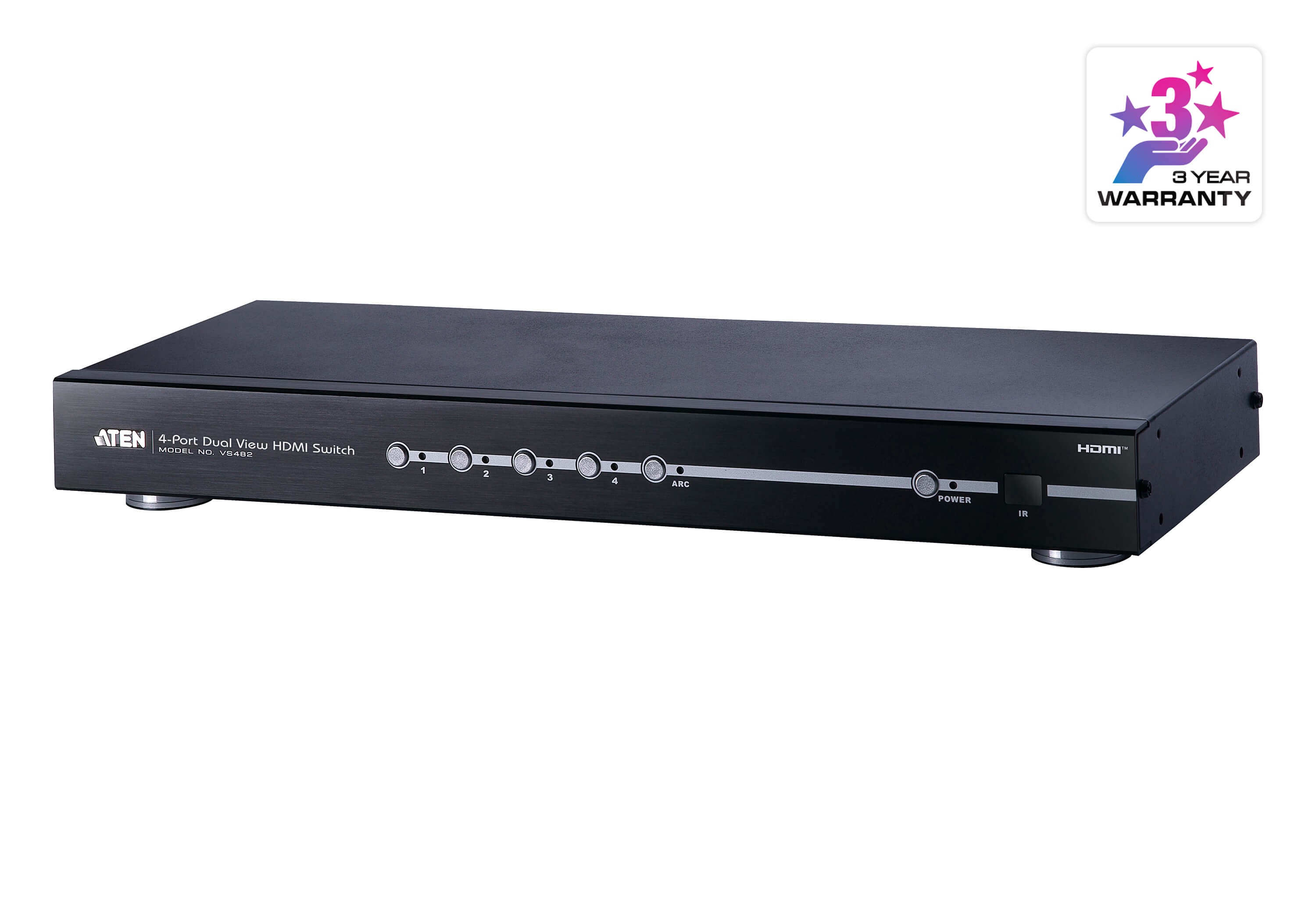 VS482  Conmutador 4x1 HDMI 4 puertos con salida dual ATEN VS482